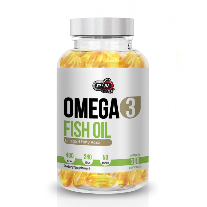 Pure Nutrition - Omega 3 Fish Oil / 300 softgels. - 480mg EPA / 240mg DHA​